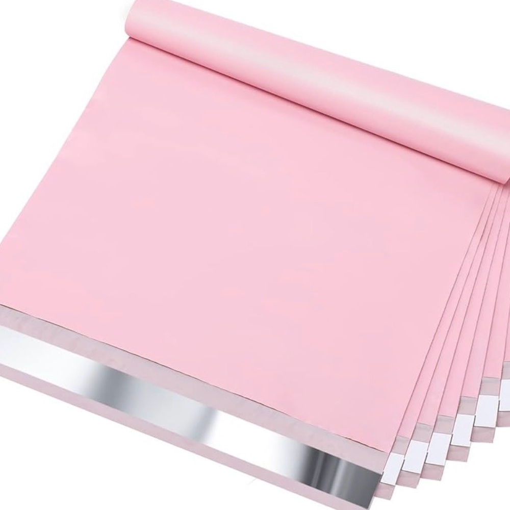 Poly Mailers 10”X13” Light Pink Qty 50 Medium Bags Waterproof and Tear-proof